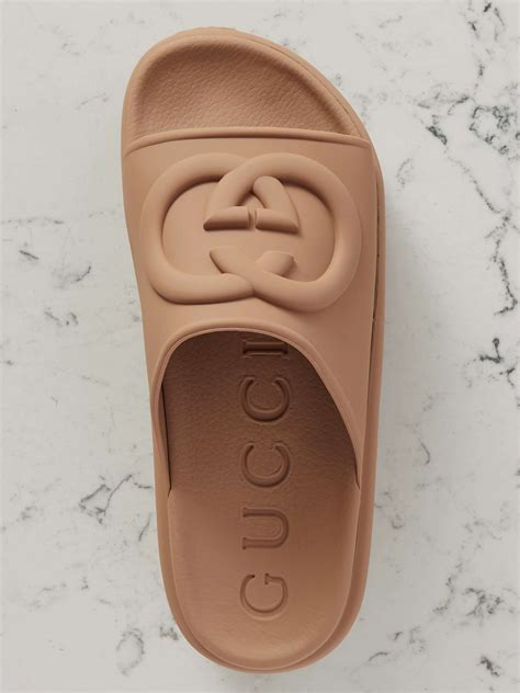 gucci rubber slide sandals dupe|gucci rubber platform sandals.